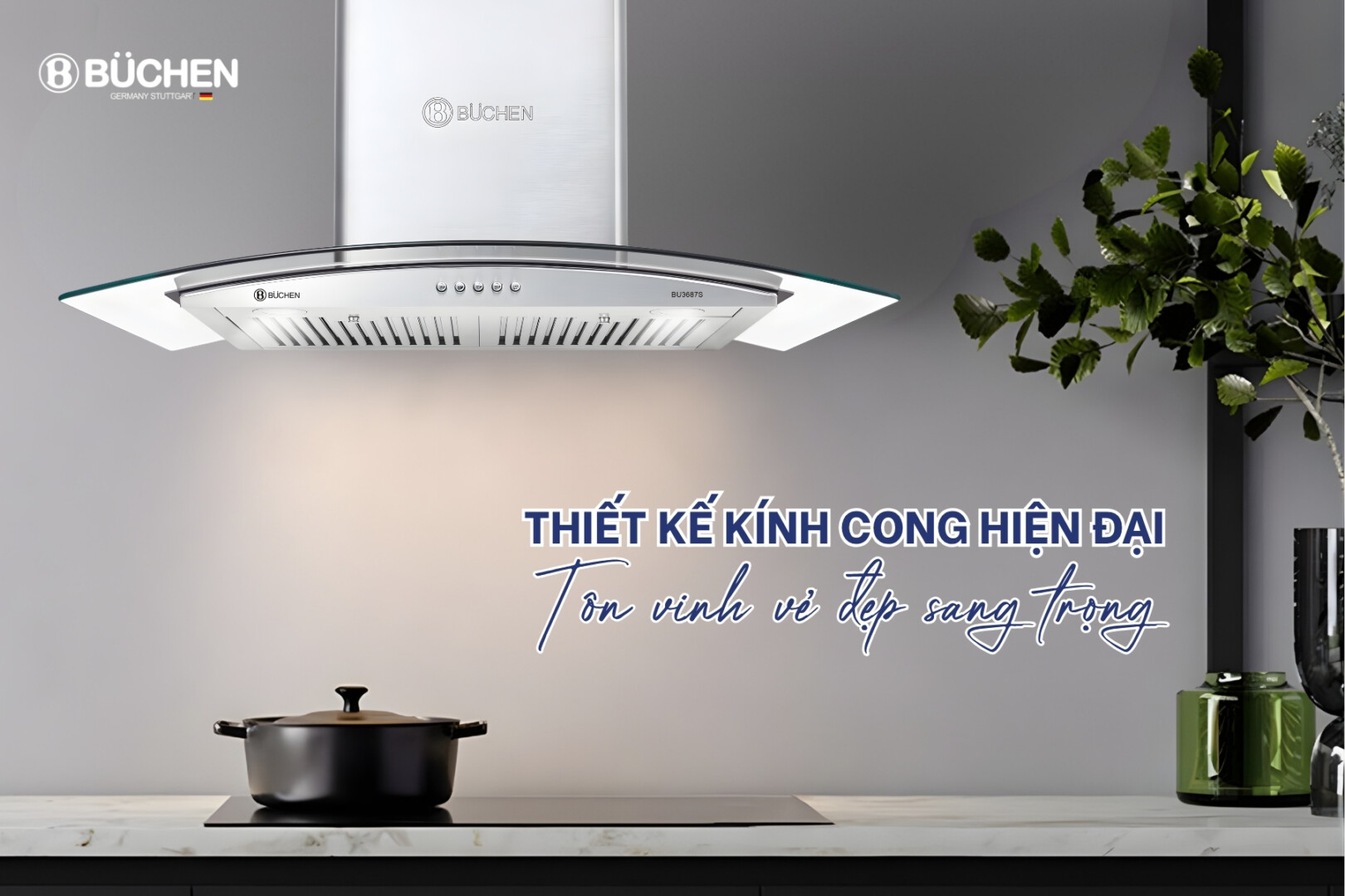 Máy hút mùi Buchen BU3687S