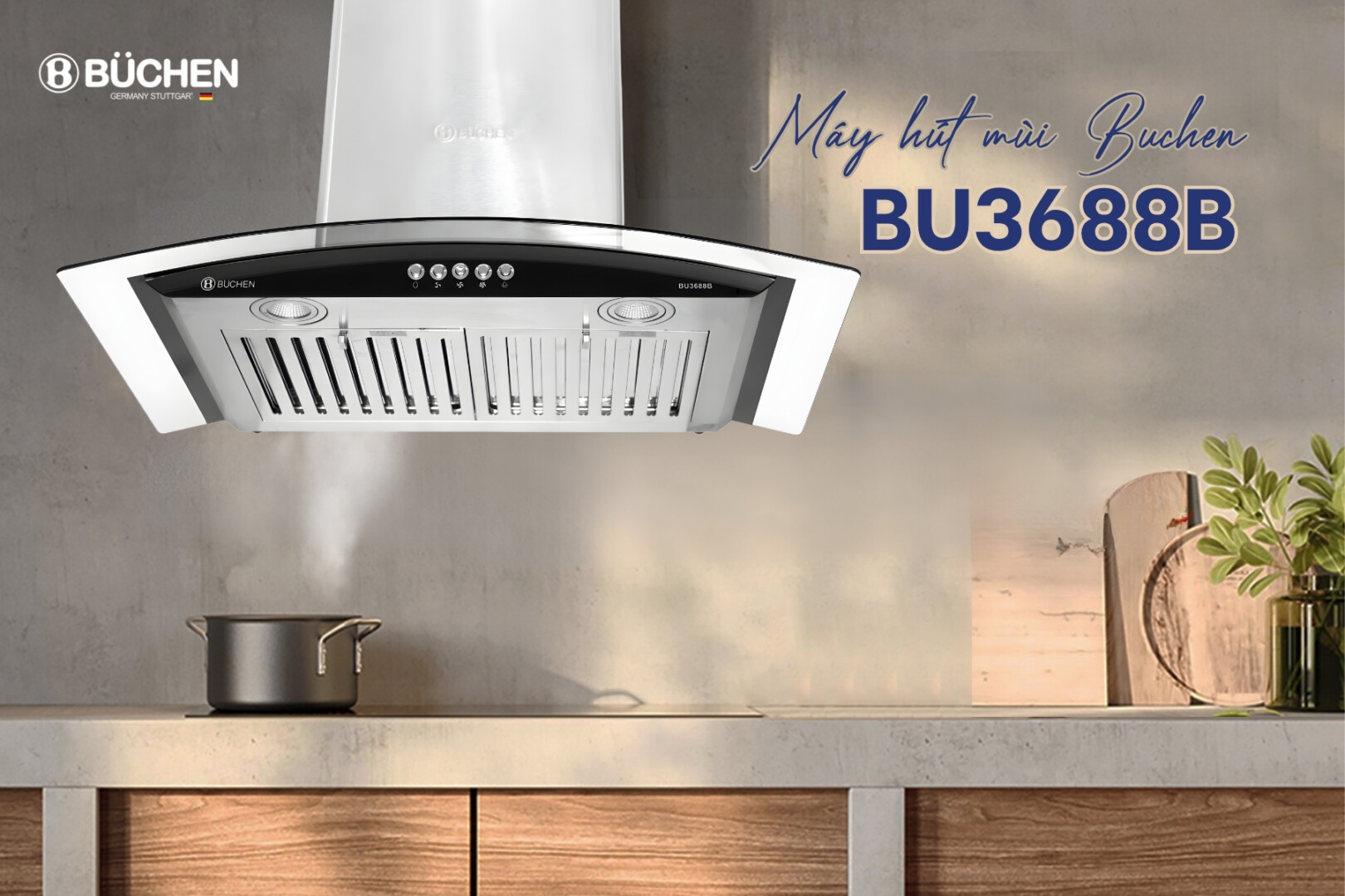 Máy hút mùi Buchen BU3688B
