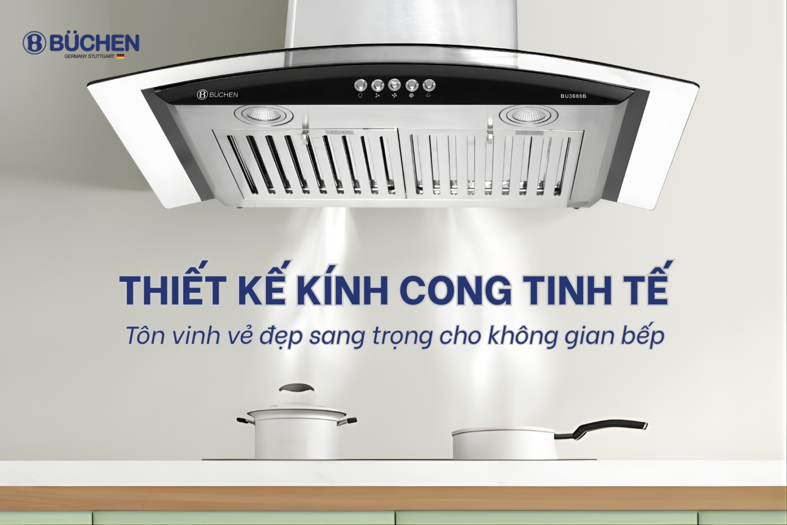 Máy hút mùi Buchen BU3688B