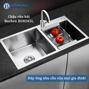 Chậu rửa bát 2 hố buchen, đáp ứng nhu câu cua gia đình