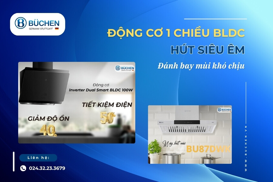 Động Cơ 1 Chiều BLDC Hút Siêu Êm, Đánh Bay Mùi Khó Chịu