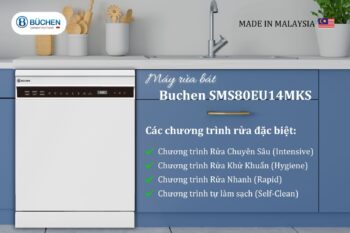 Các chương trình rửa đặc biệt của máy rửa bát Buchen gia đình