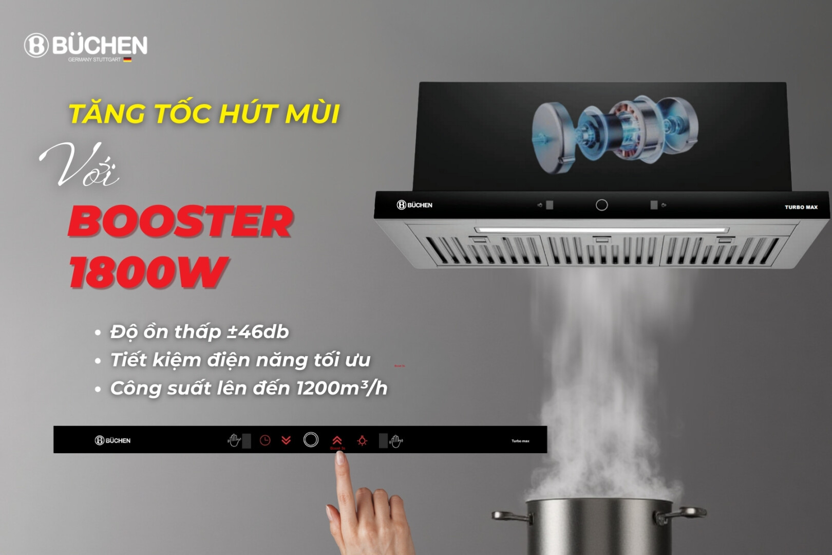 Máy hút mùi Buchen Turbo Max