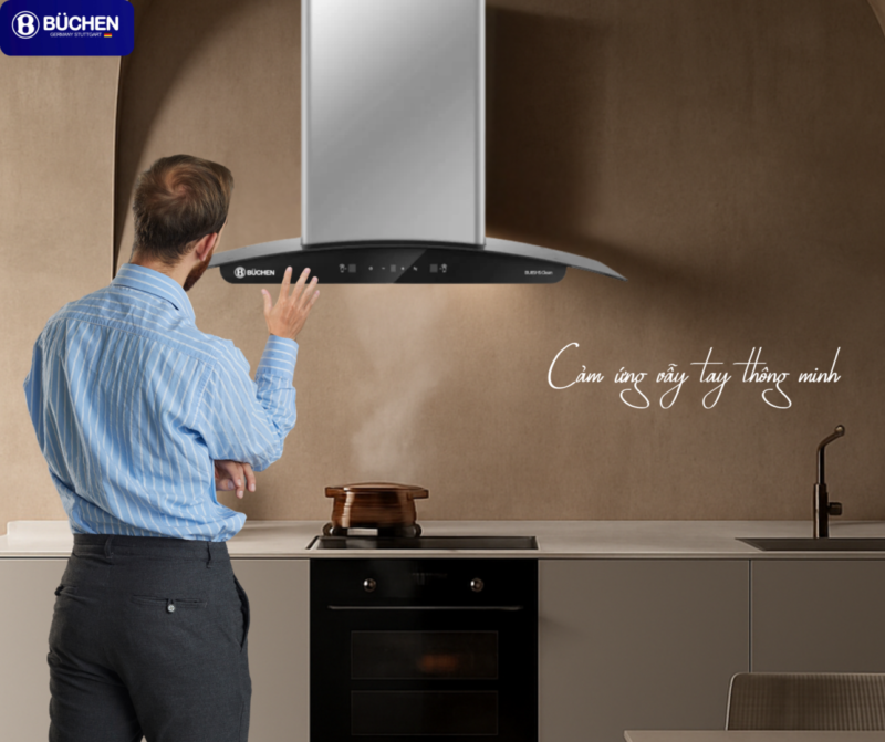 Máy Hút Mùi Tự Làm Sạch Buchen BU85HS CLEAN: Đột Phá Công Nghệ Tự Vệ Sinh, Nâng Tầm Không Gian Bếp Việt