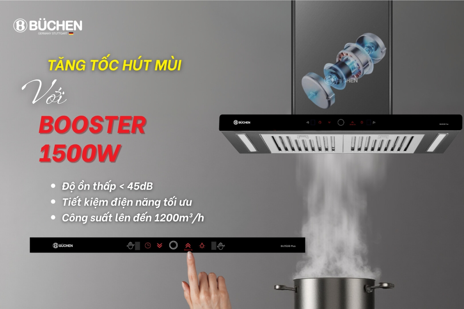 Máy hút mùi Buchen BU35DB Plus