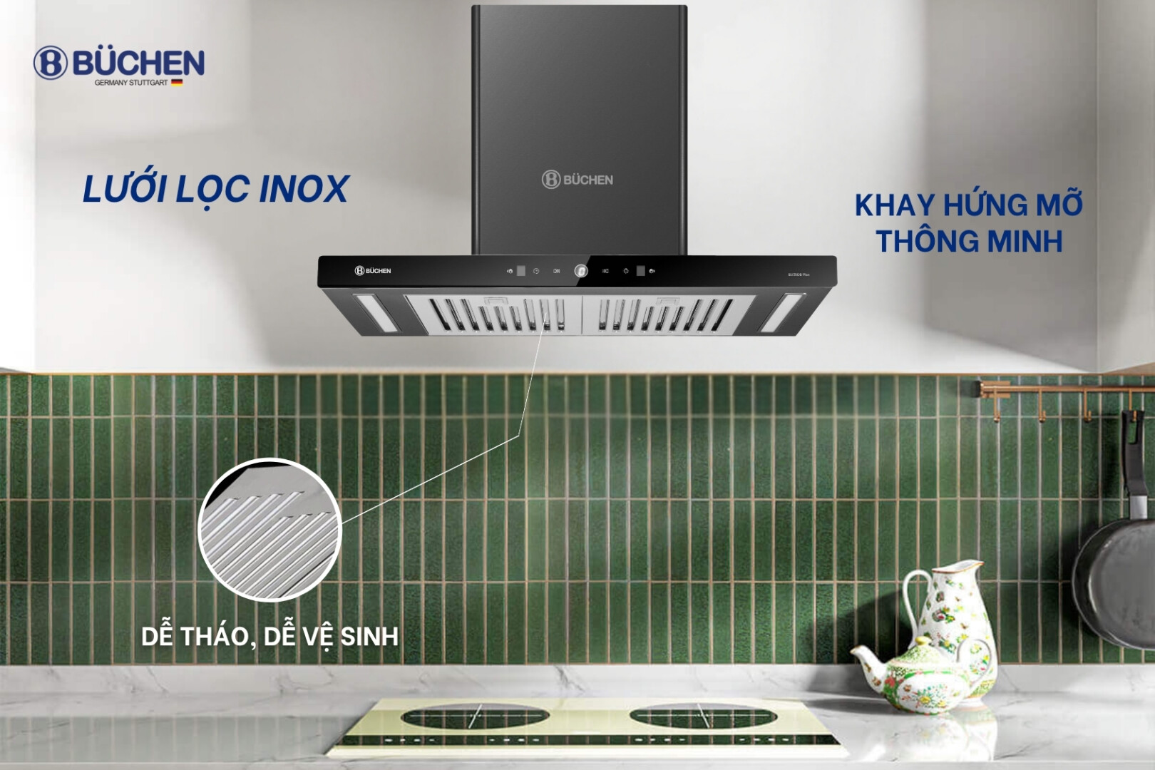 Máy hút mùi Buchen BU35DB Plus