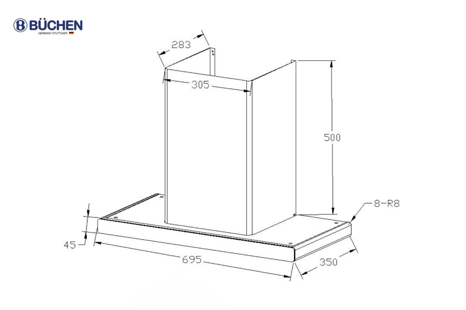 Máy hút mùi Buchen BU35DB Plus