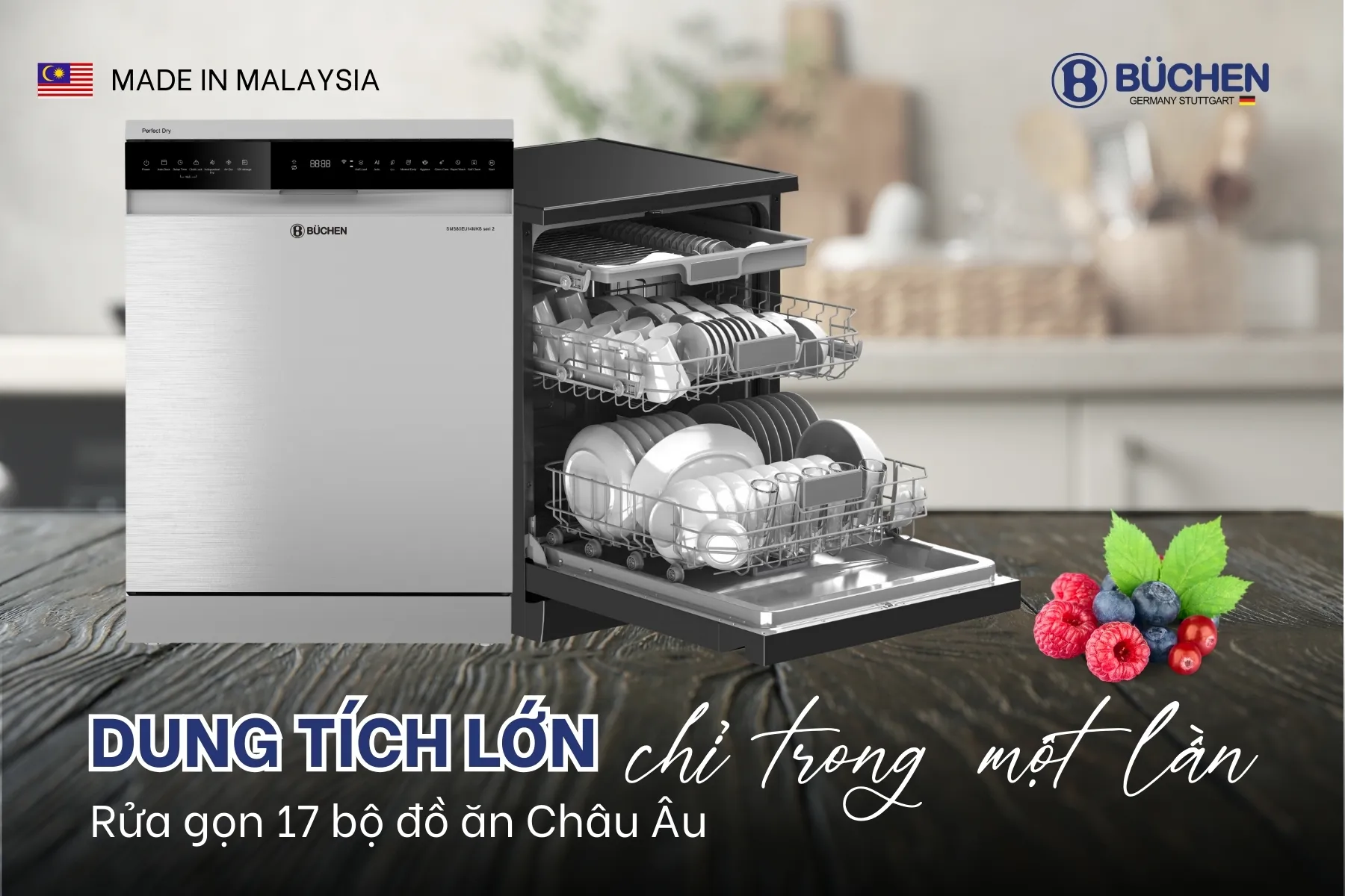 Máy rửa bát SMS80EU14MKS Seri 2