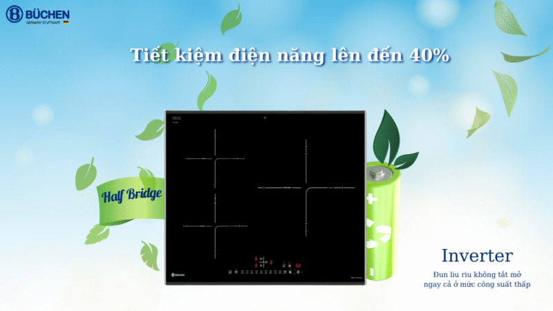 Công nghệ Half Bỉdge trên bếp từ Buchen