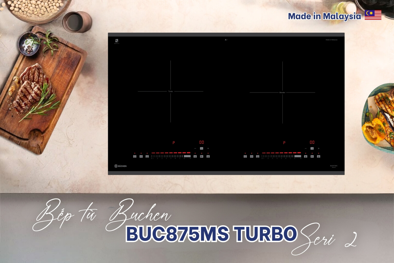 Bếp từ Buchen BUC875MS Turbob Seri 2