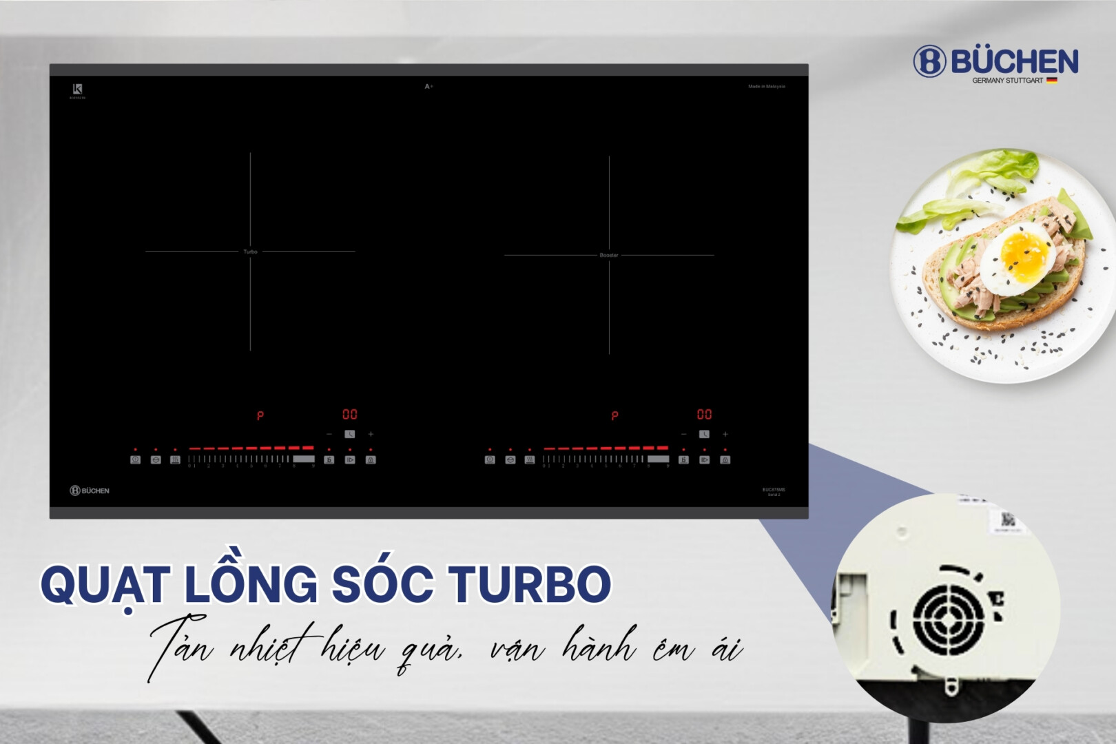 Bếp từ Buchen BUC875MS Turbob Seri 2