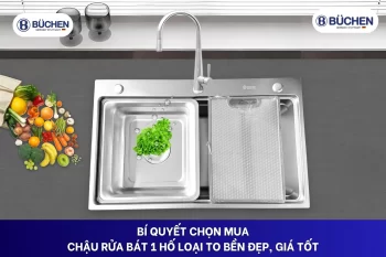 chậu rửa bát 1 hố loại to