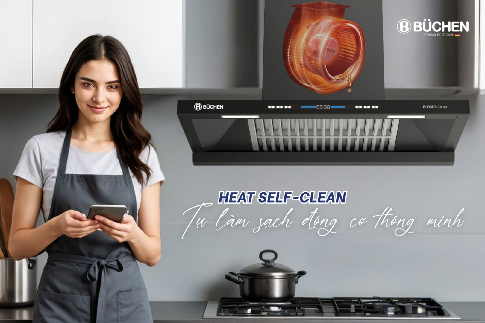 Máy hút mùi Buchen BU35DB Clean