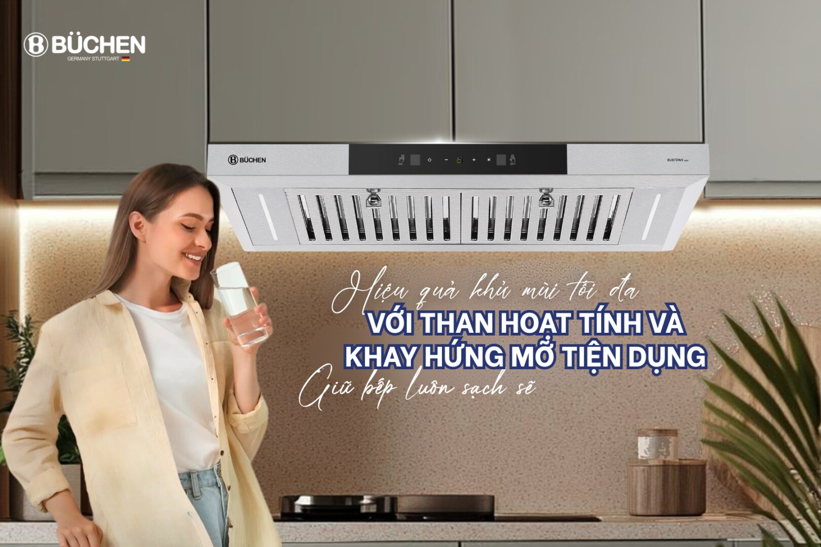 Máy hút mùi Buchen BU87DWK BLDC