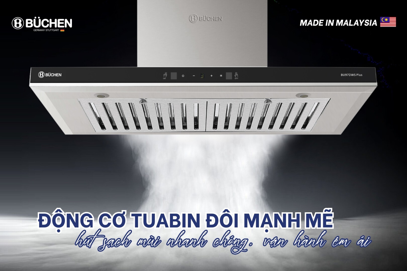 Máy hút mùi Buchen BU97DWS Plus