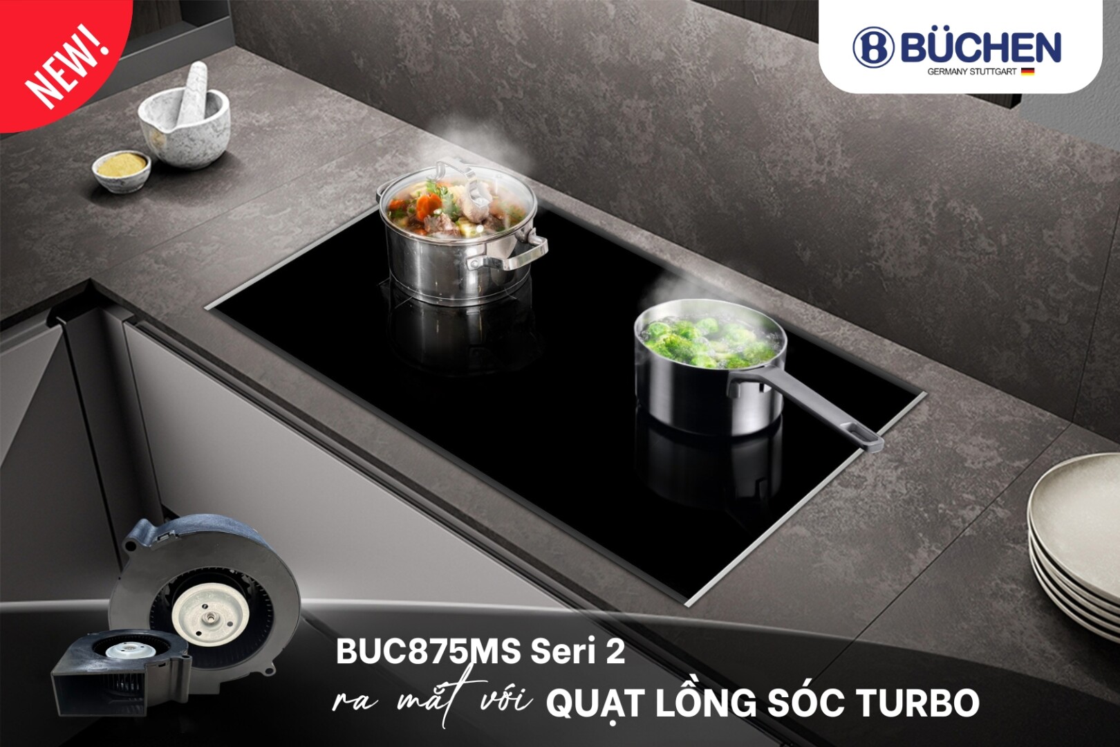 Bếp từ tiết kiệm điện nhờ quạt Turbo