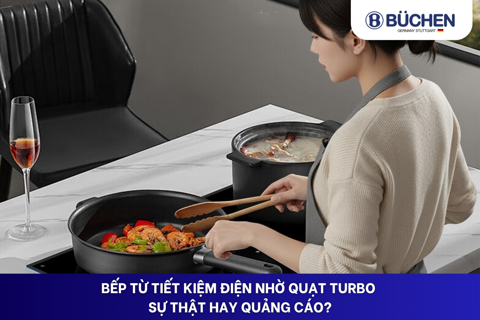 Bếp từ tiết kiệm điện nhờ quạt Turbo