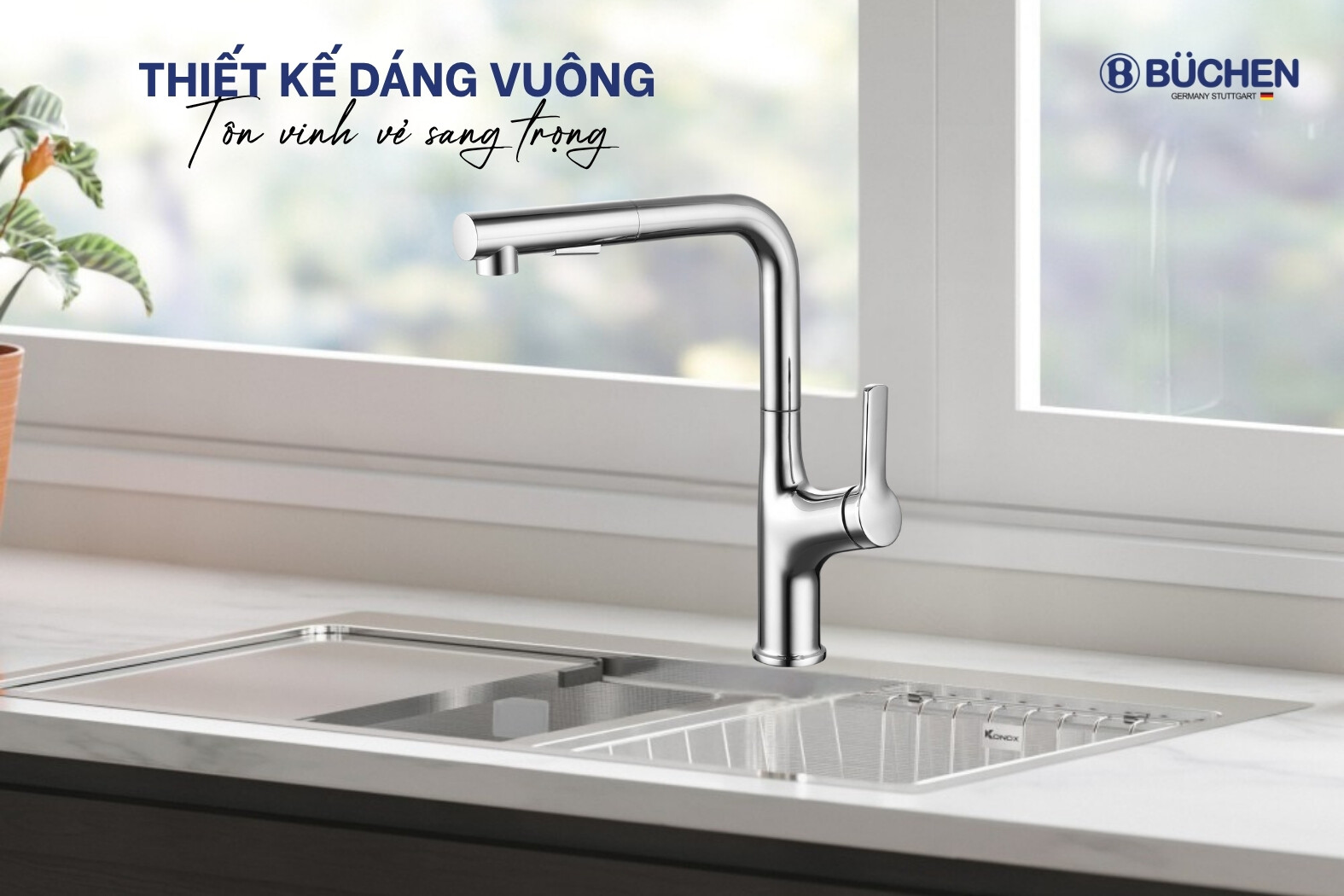 Vòi rửa bát Buchen BU640