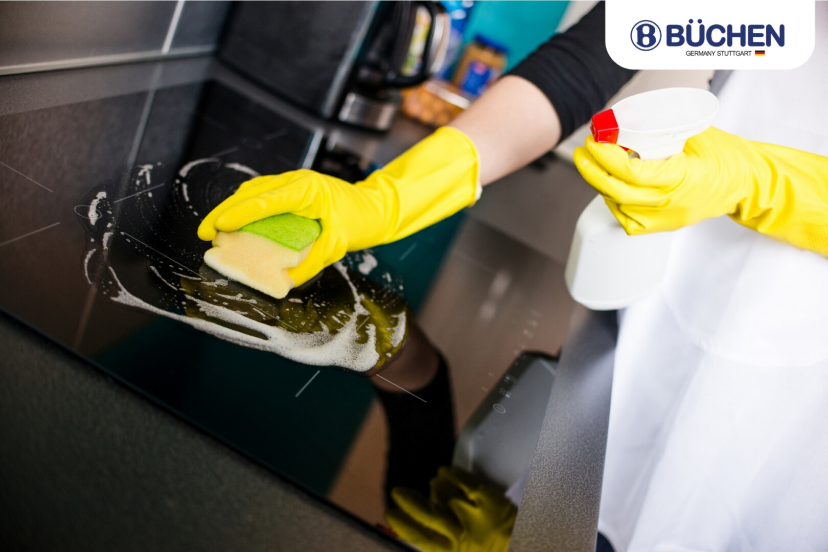 vệ sinh mặt kính bếp từ