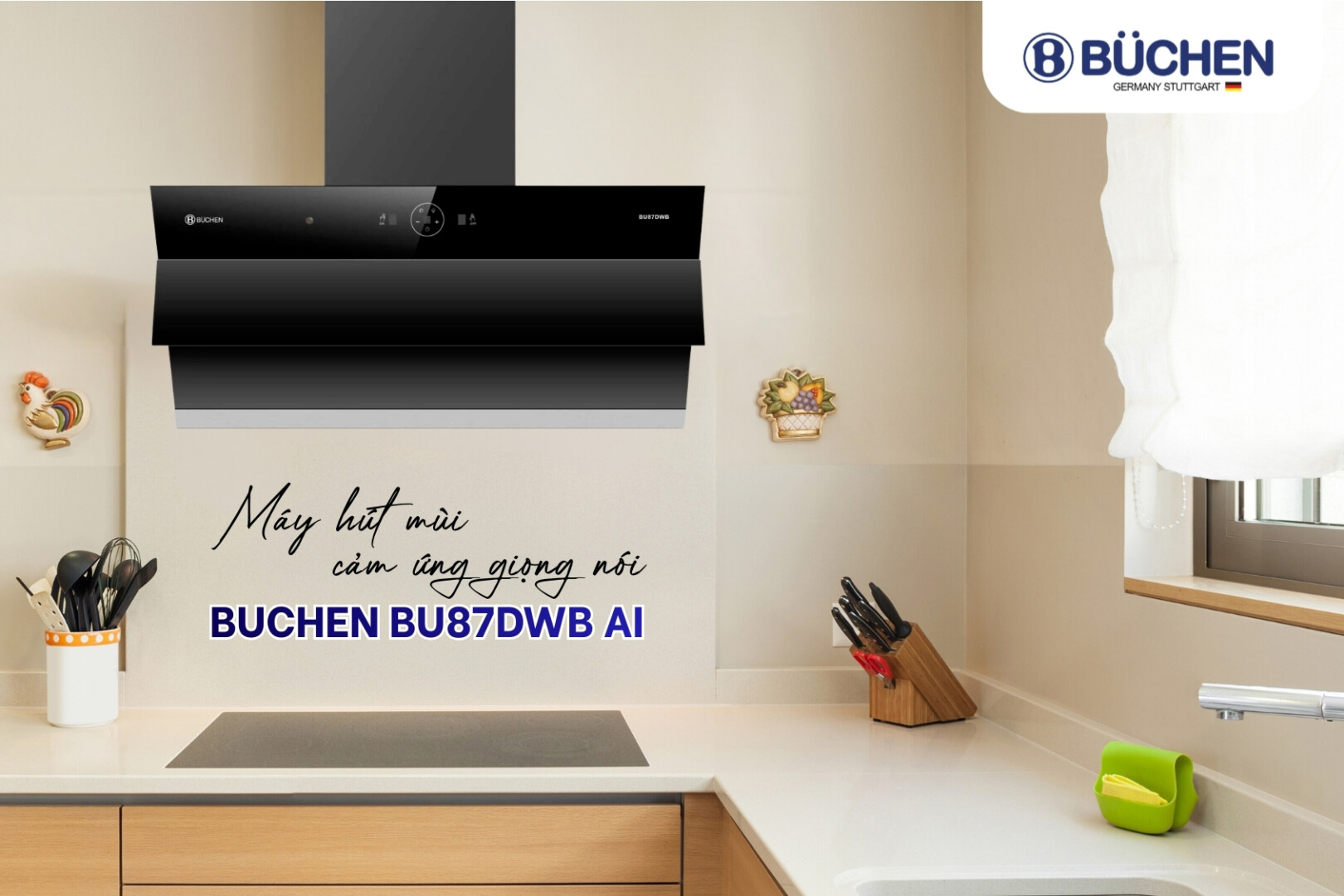 máy hút mùi cảm ứng giọng nói