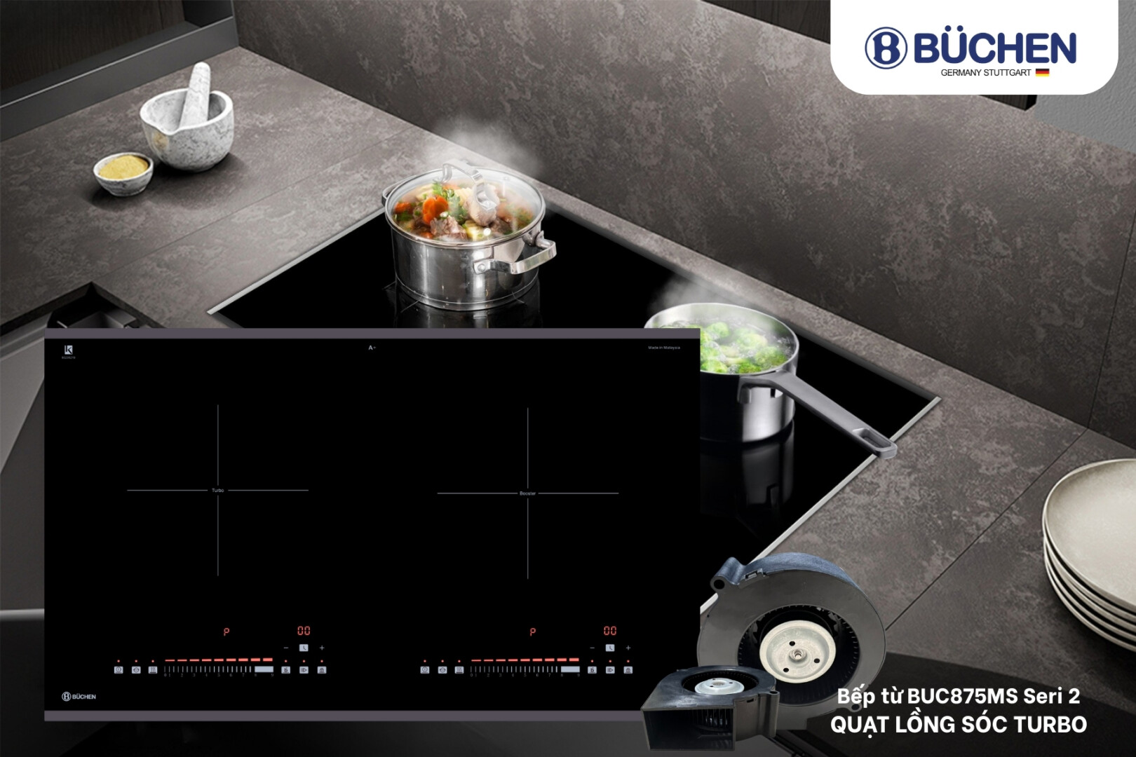 bếp từ có mấy loại quạt tản nhiệt