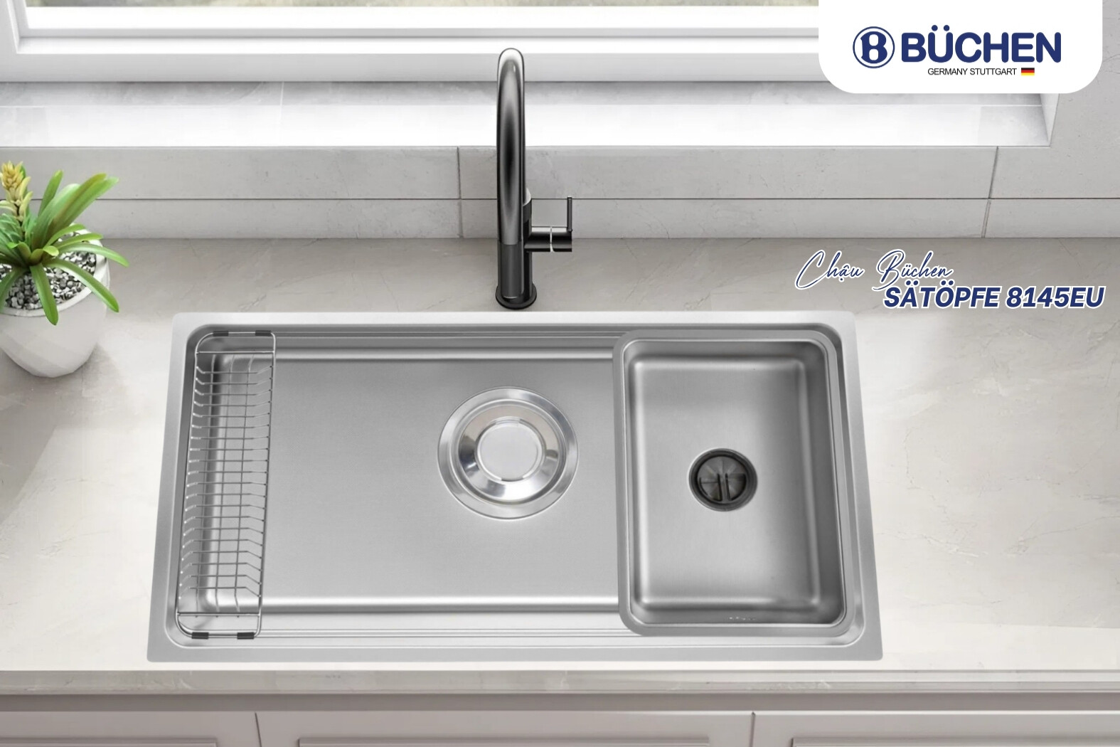 chậu rửa bát cao cấp Buchen