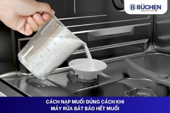 máy rửa bát báo hết muối