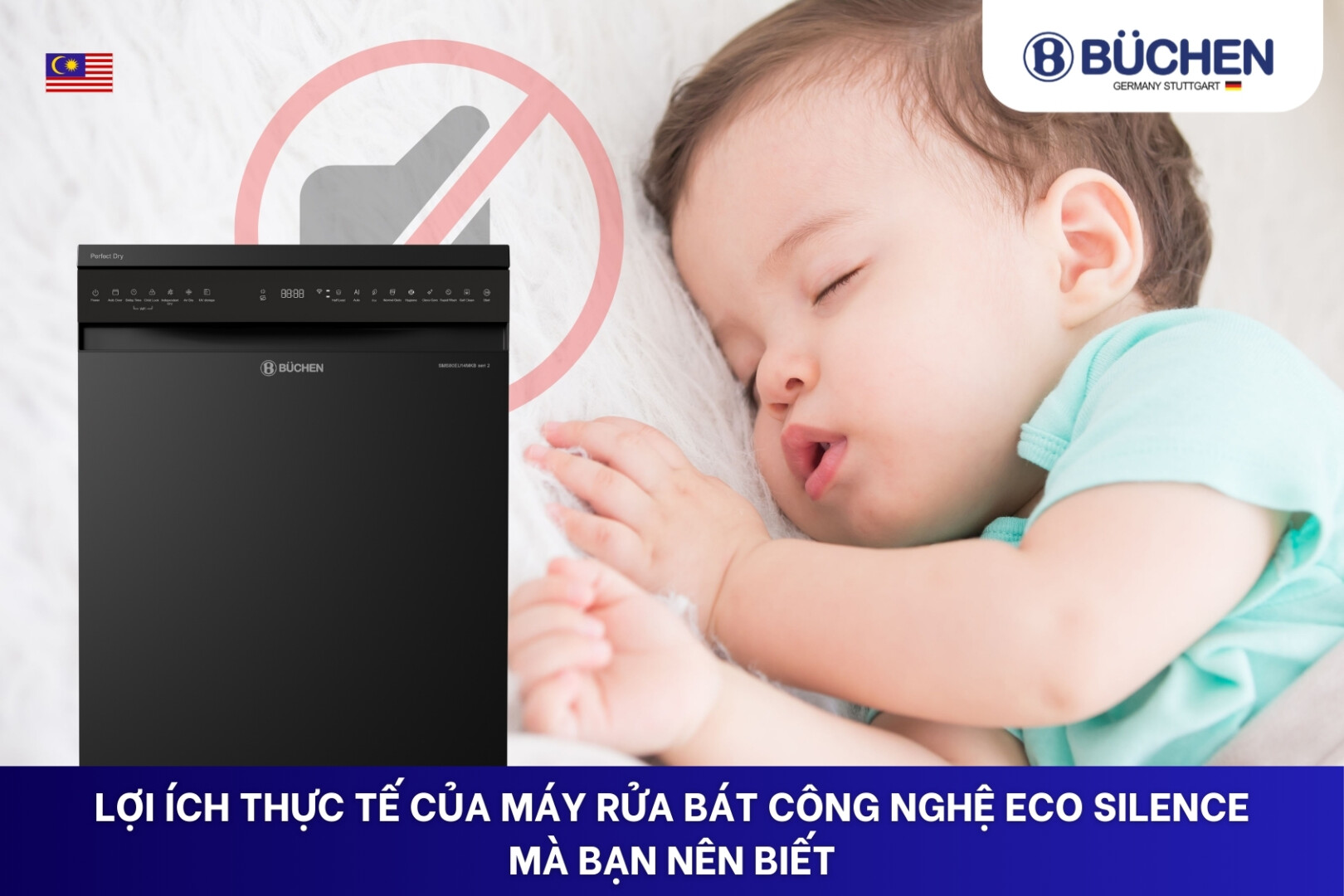 Máy rửa bát công nghệ Eco Silence