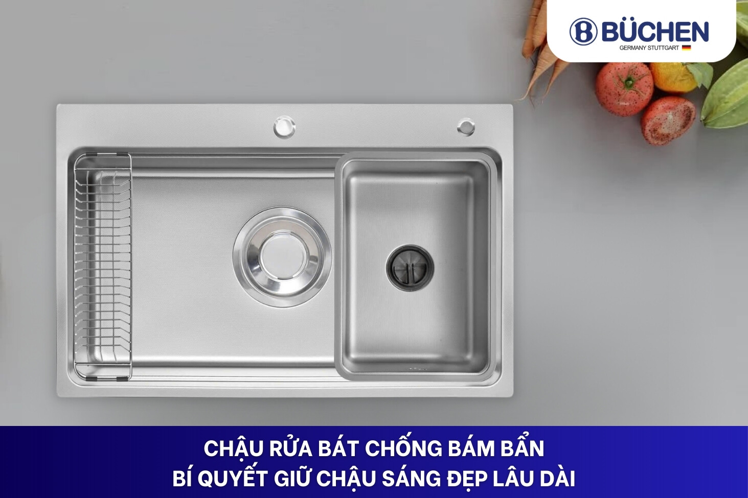chậu rửa bát chống bám bẩn