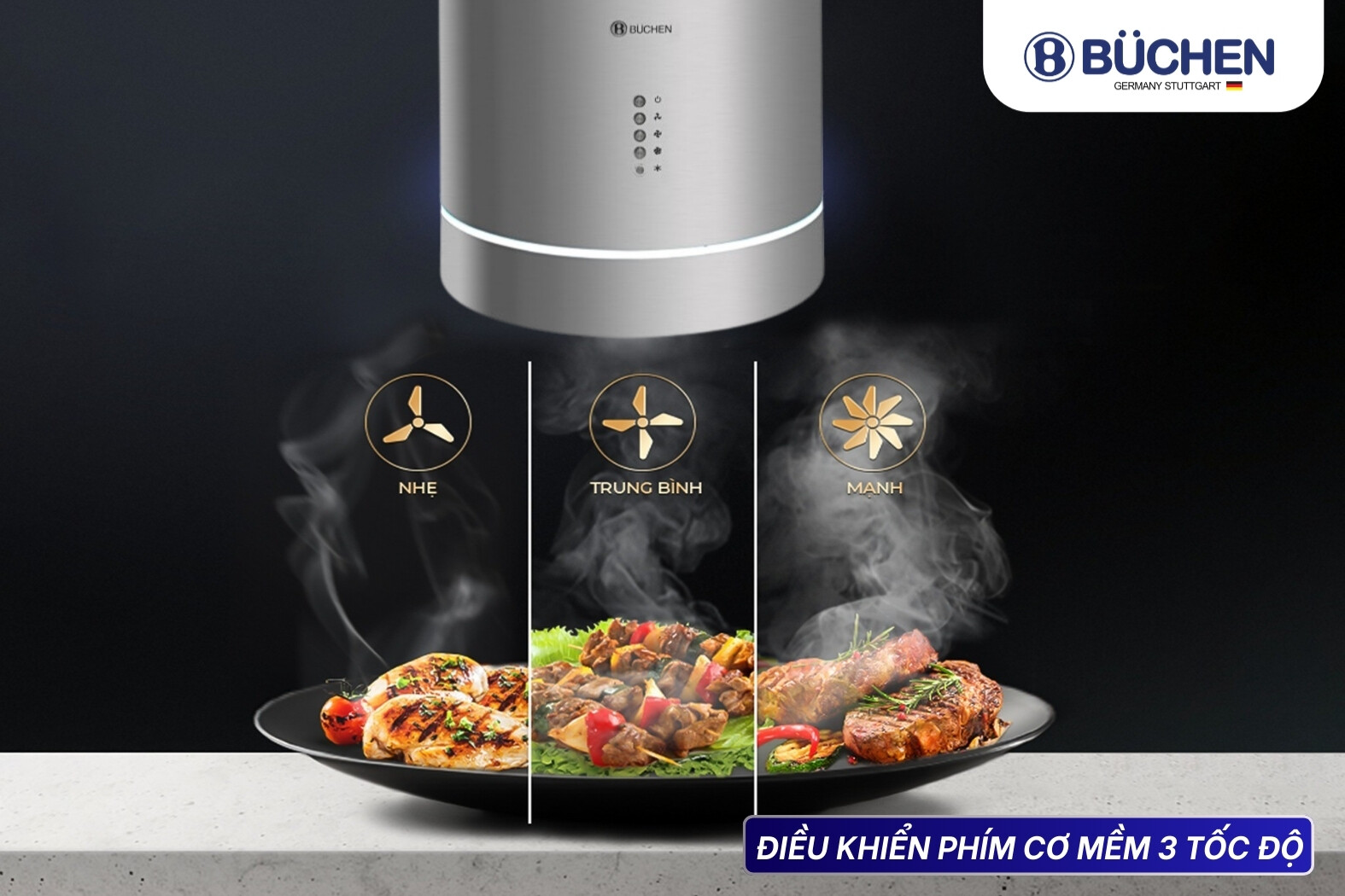 máy hút mùi dạng ống tròn