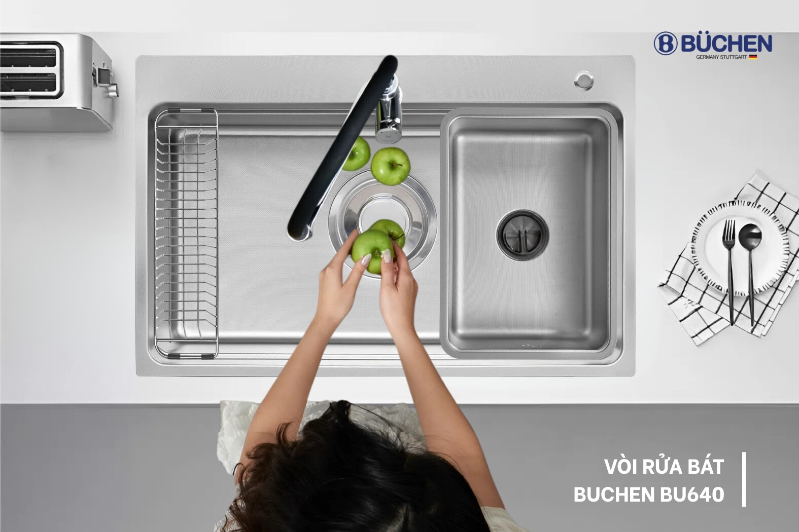 vòi rửa bát phun mưa tạo bọt