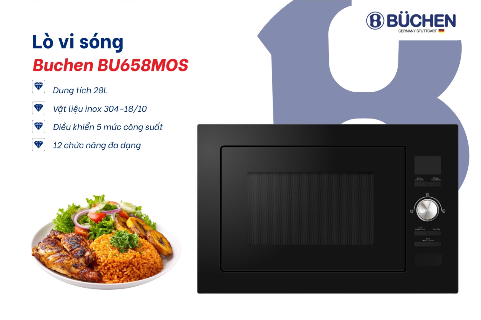 lò vi sóng cho căn hộ cao cấp