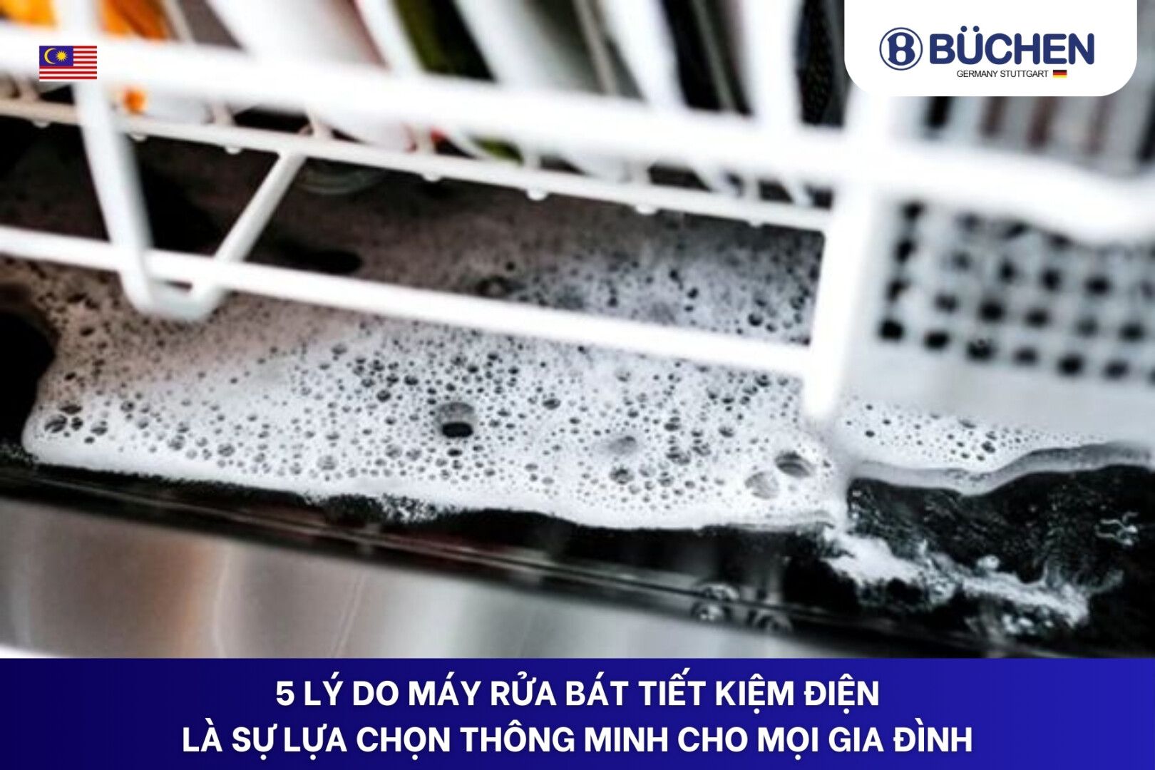 máy rửa bát bị đọng nước