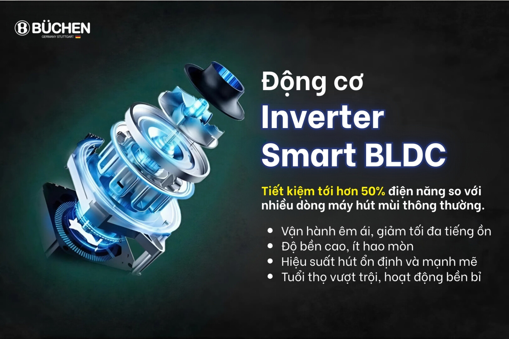 MÁY HÚT MÙI BUCHEN BU35BLDC SMART