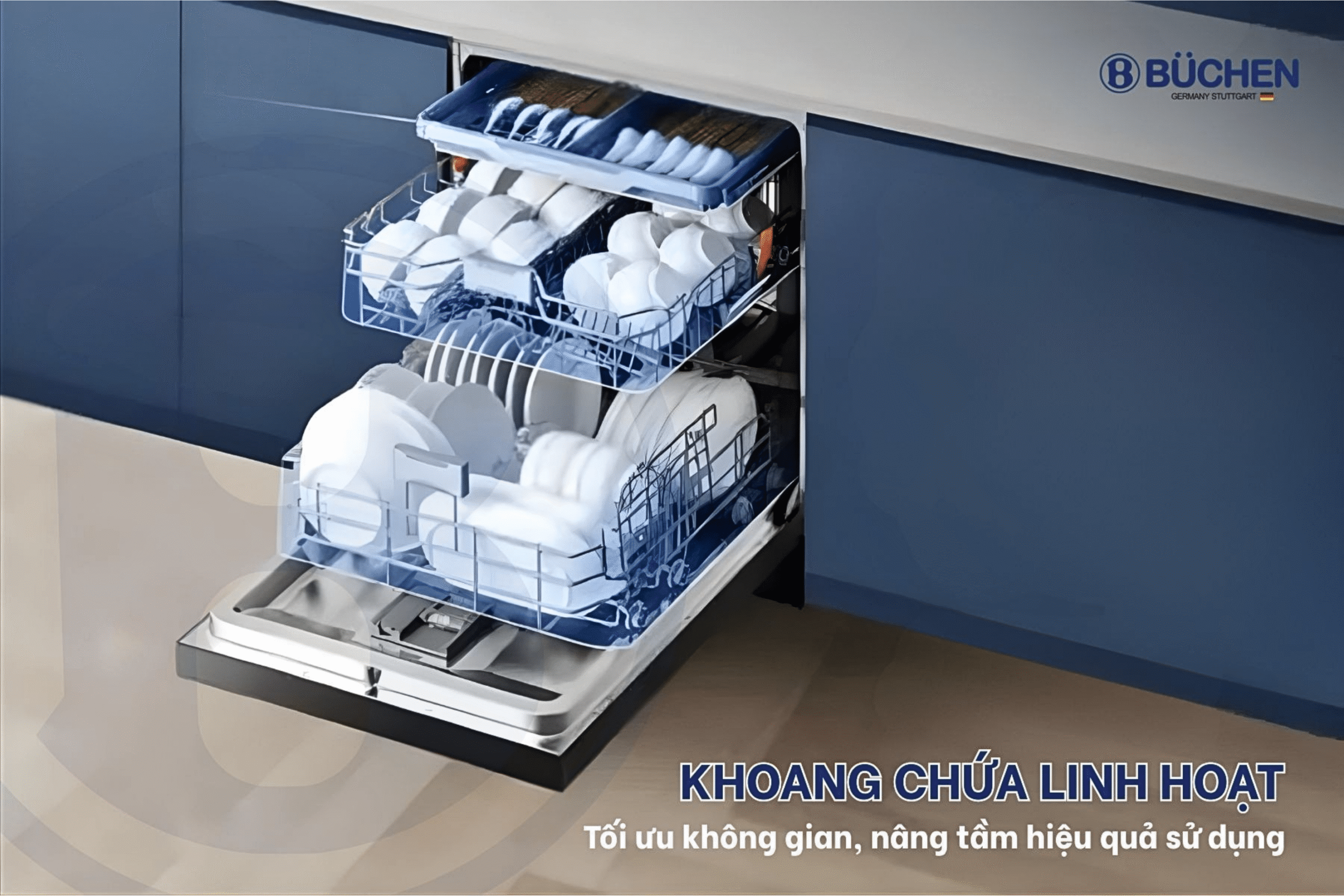 Máy rửa bát Buchen SMS16MKG Serie 6 (4)