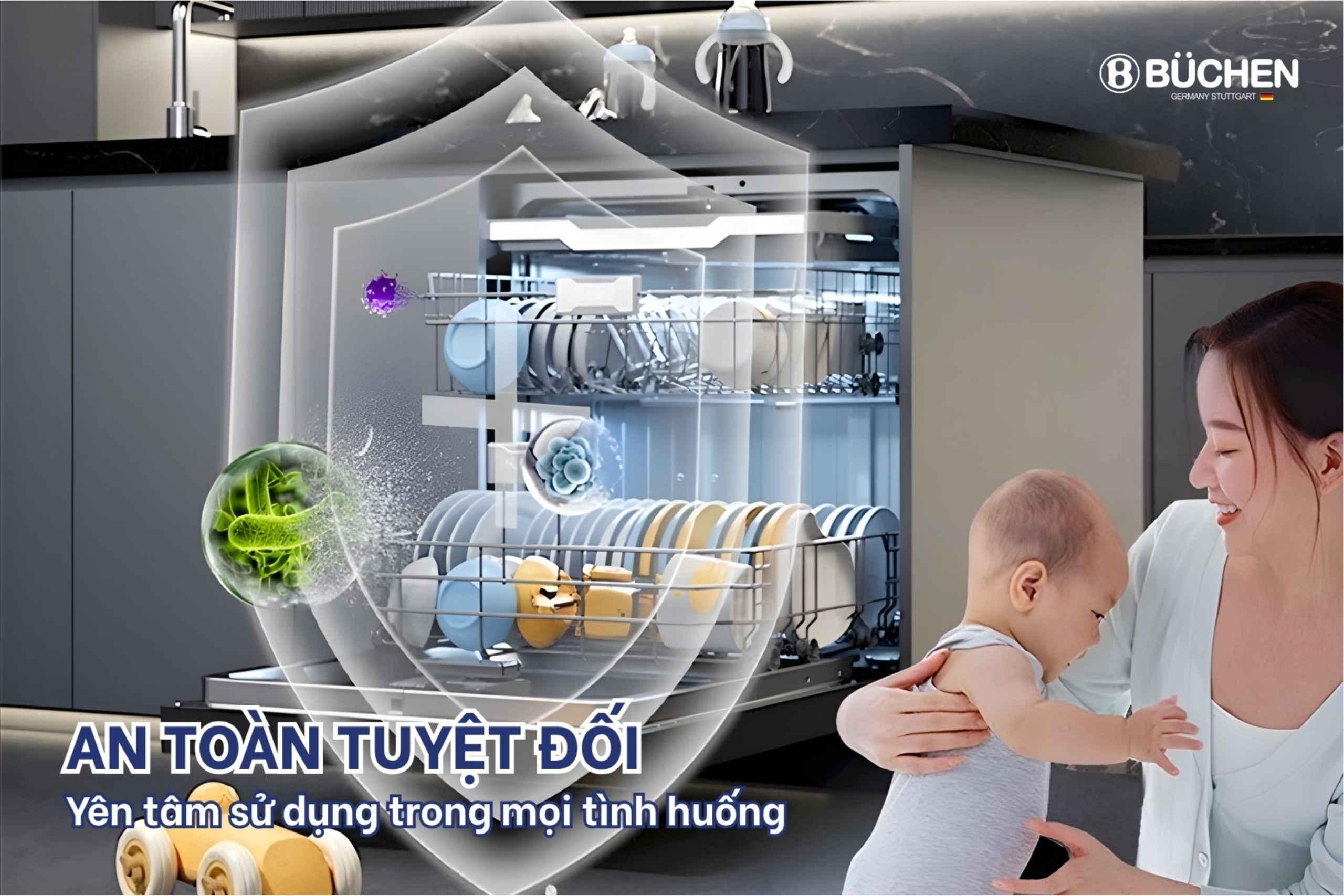 Máy rửa bát Buchen SMS16MKG Serie 6 (7)