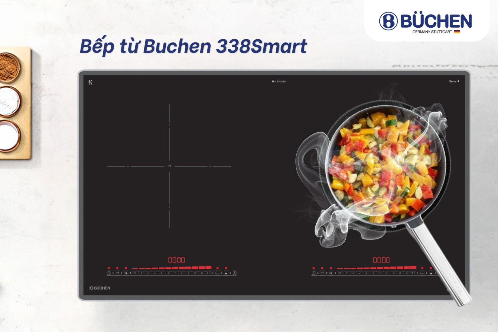 bếp từ Buchen 2 vùng nấu
