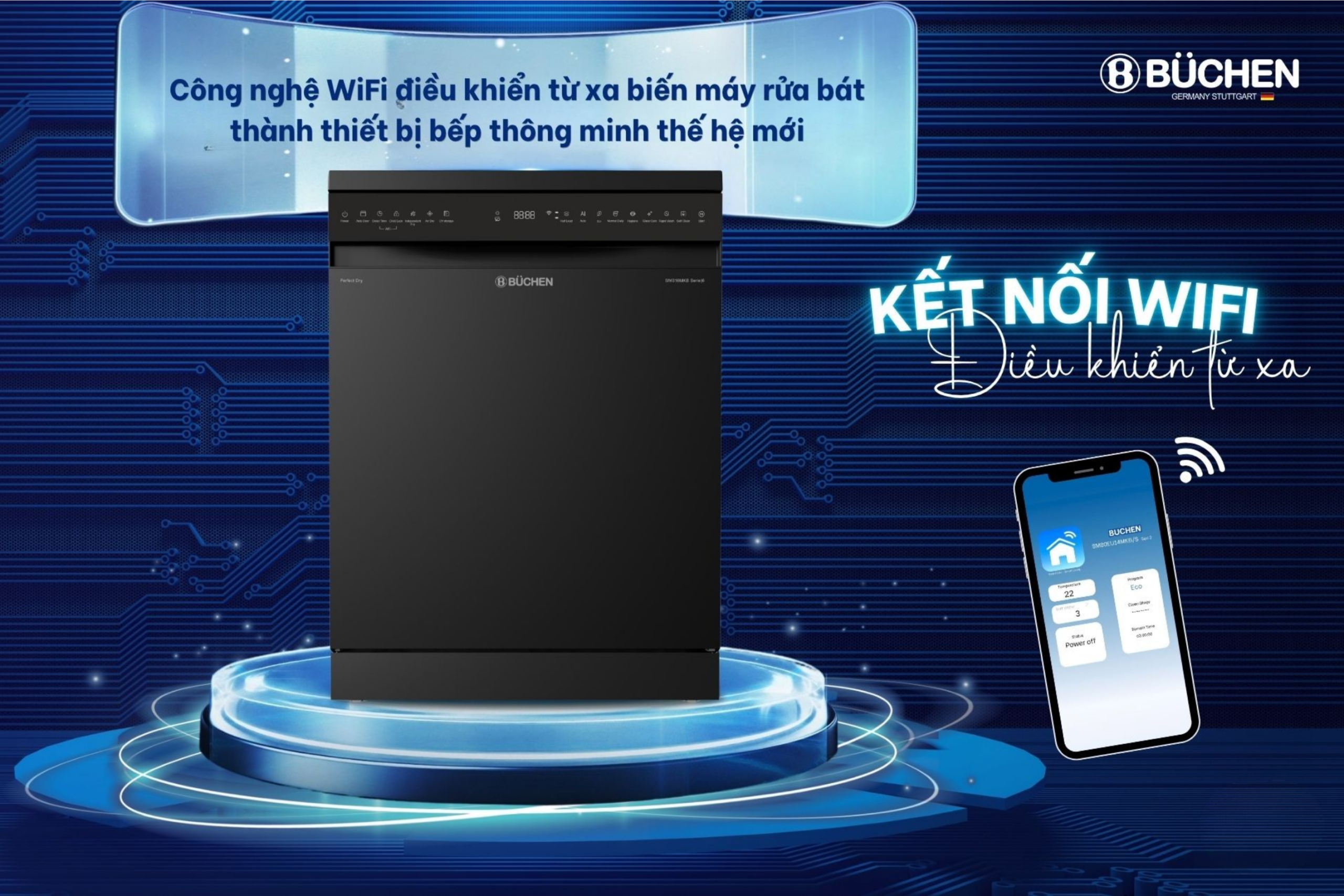 Máy rửa bát Buchen SMS16MKB Serie 6