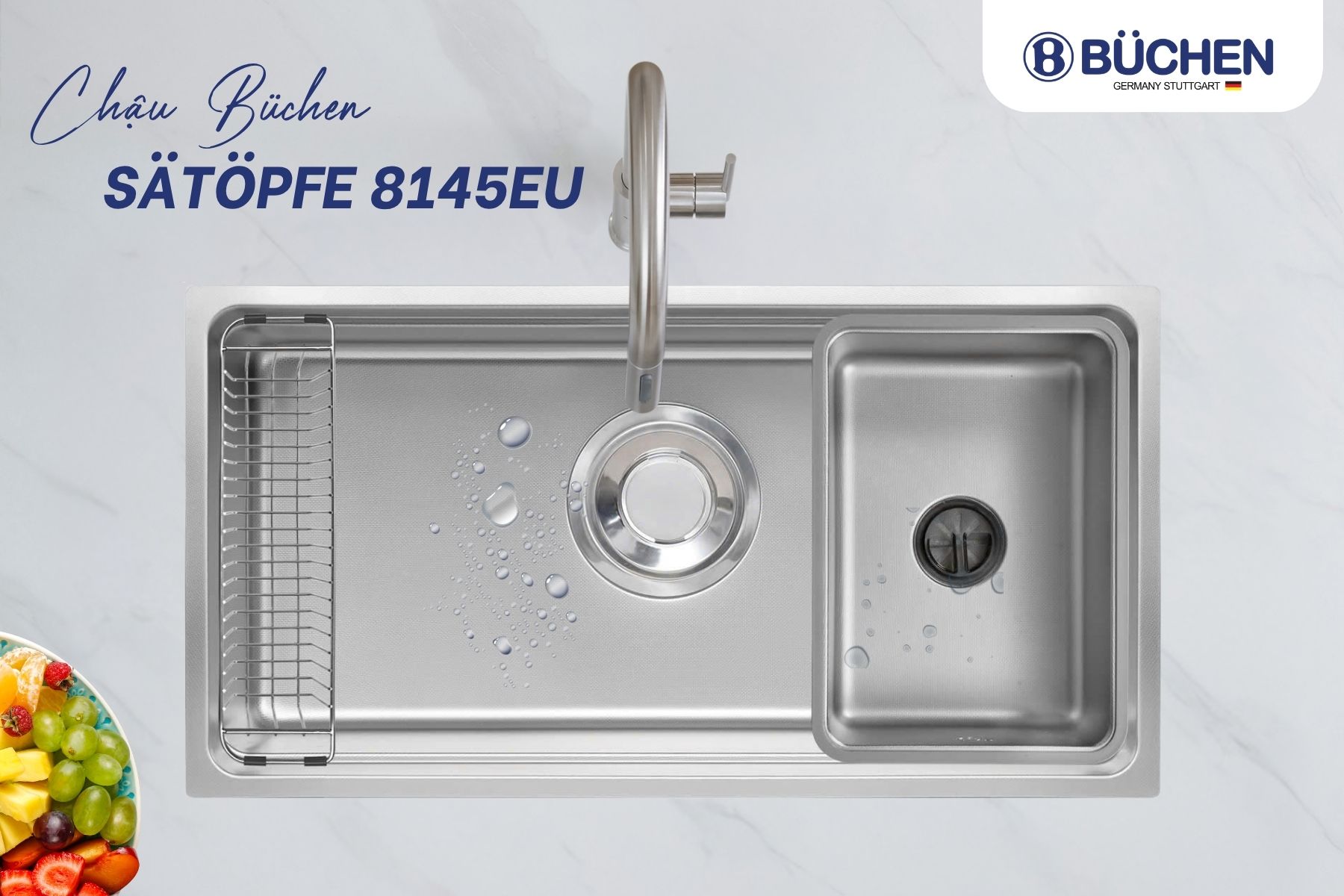 chậu rửa bát chống dầu mỡ
