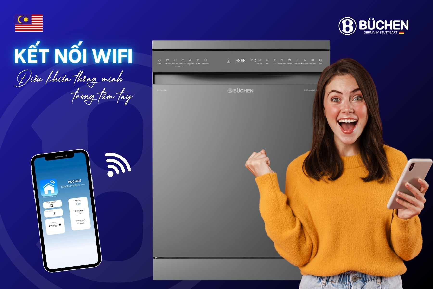 máy rửa bát Buchen