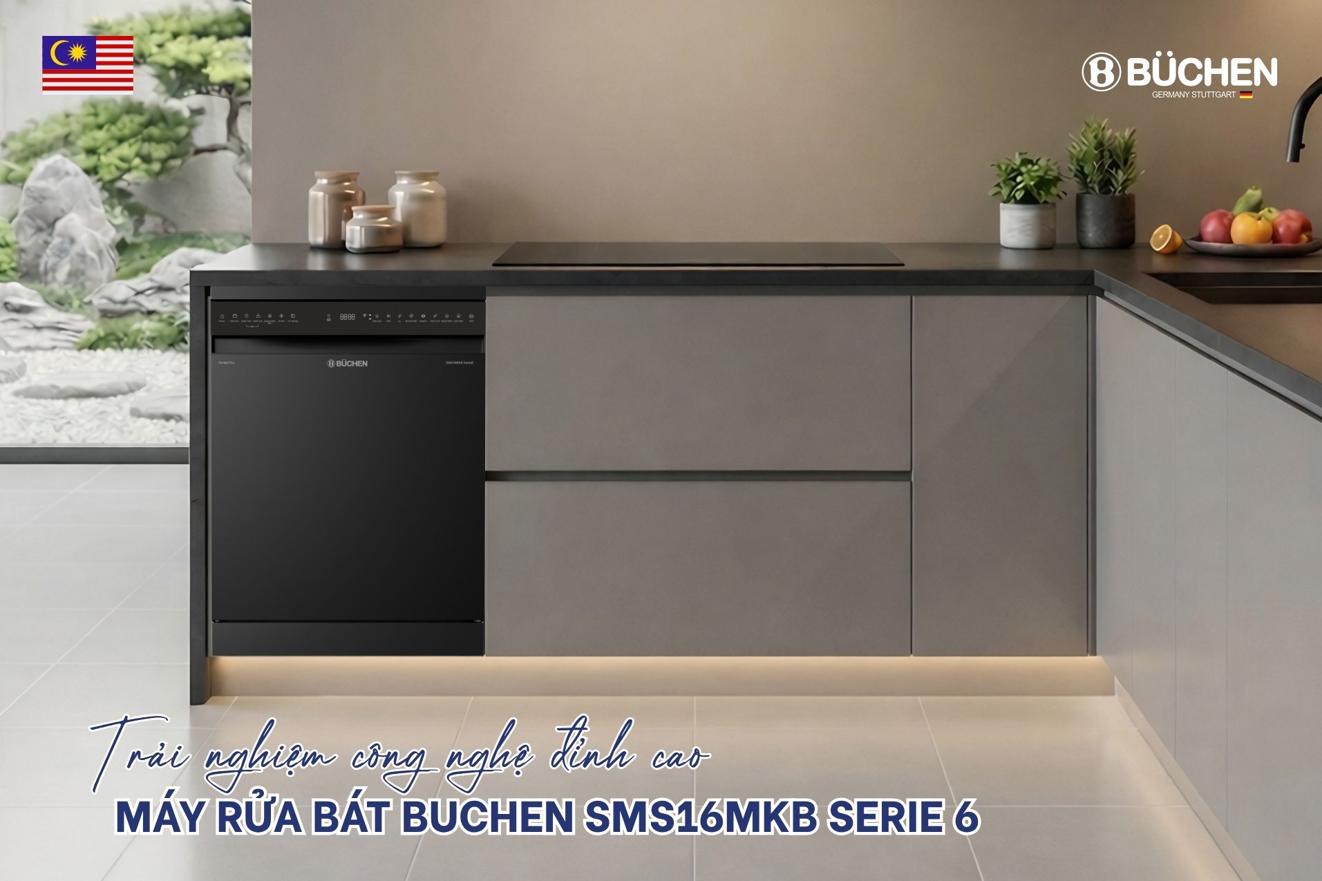 Máy rửa bát Buchen SMS16MKB Serie 6
