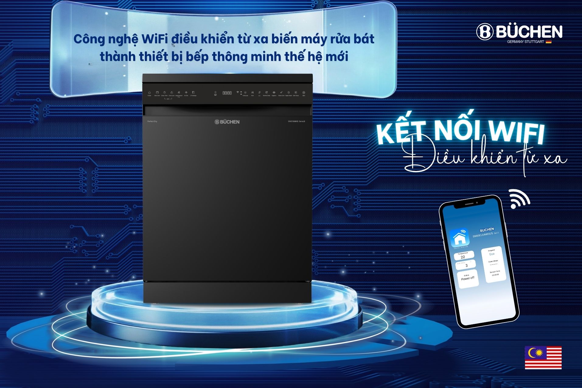 Máy rửa bát Buchen SMS16MKB Serie 6