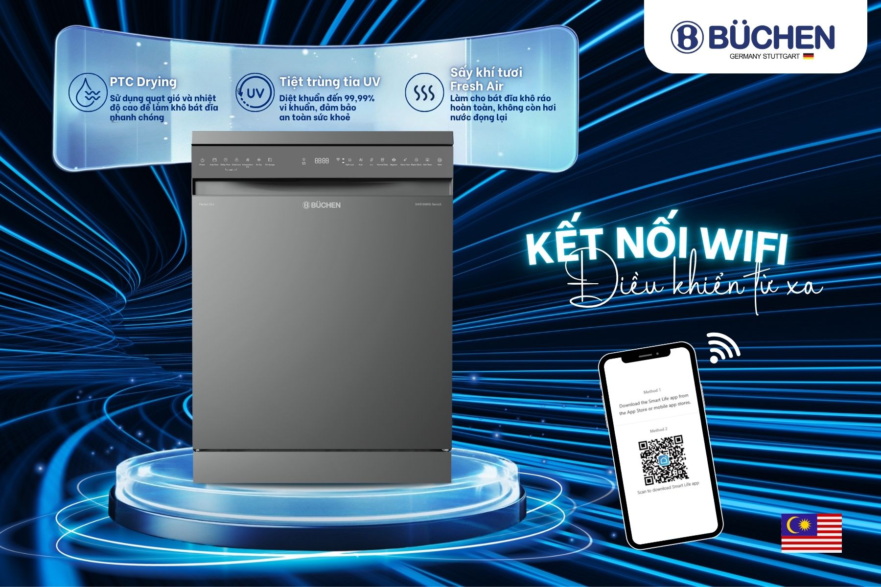 Máy rửa bát Wifi