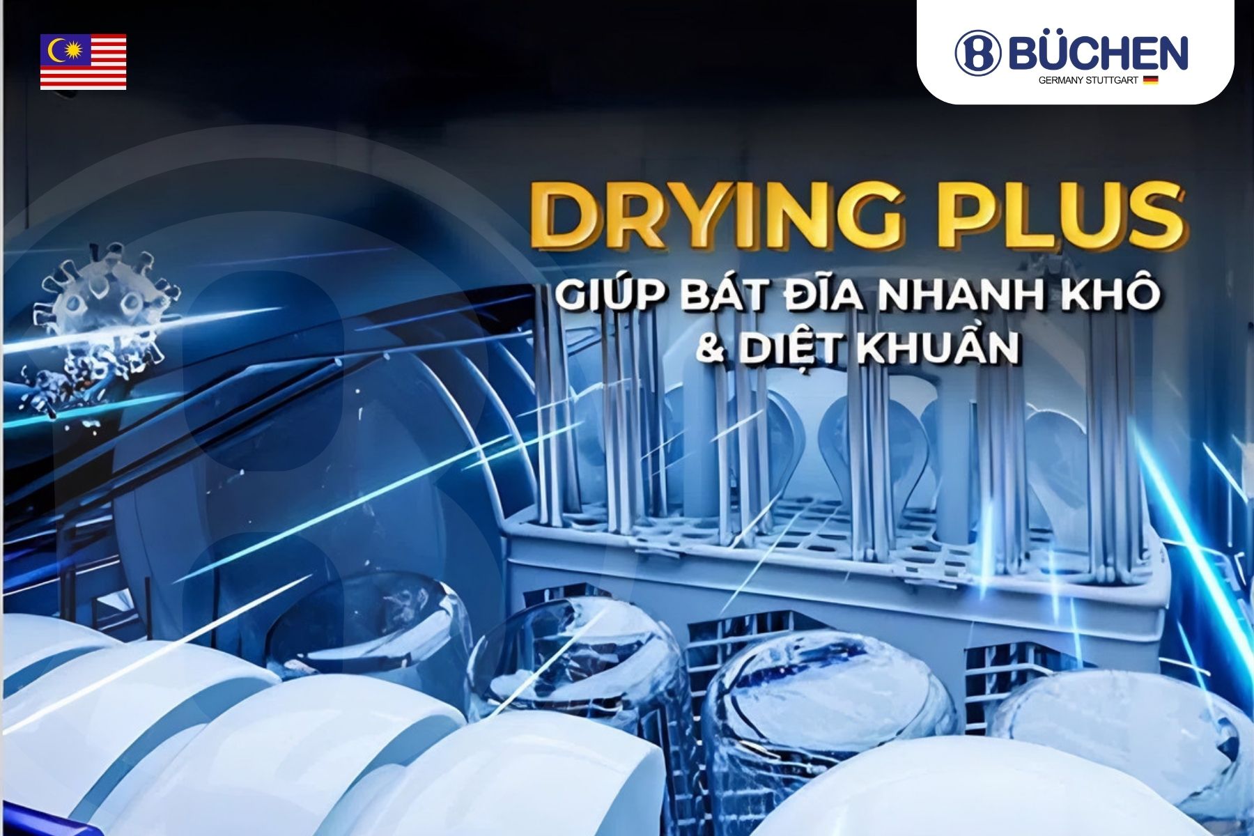 Máy rửa bát chống ẩm mốc